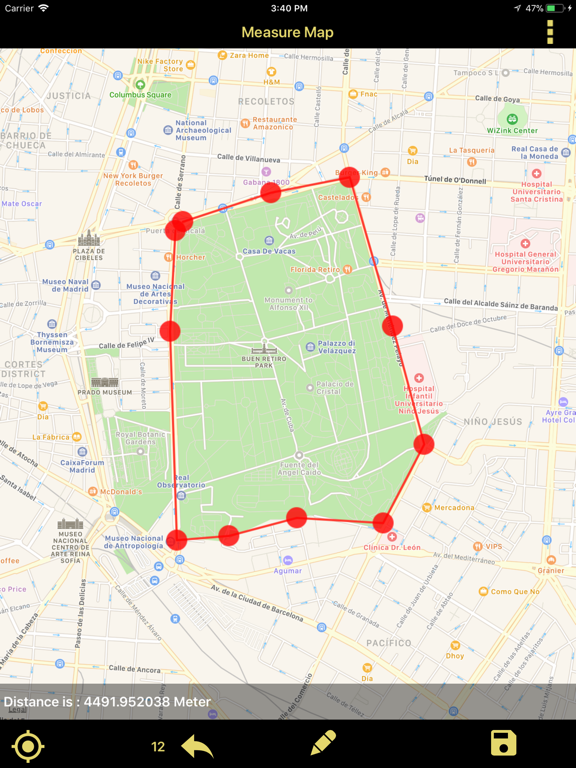 Screenshot #4 pour Distance & Area Measure On Map