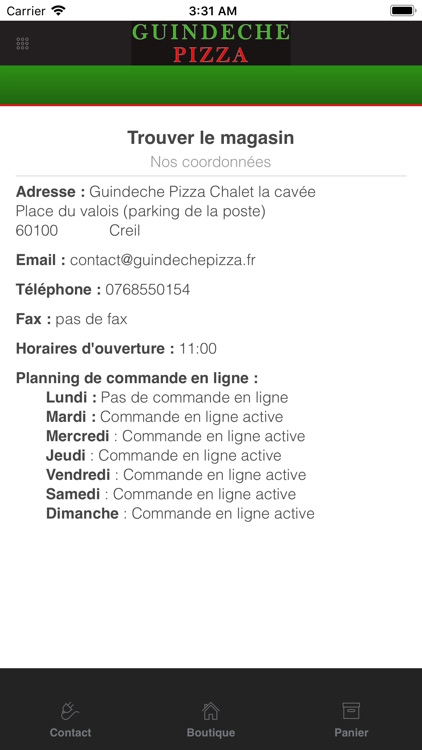 Guindeche Pizza La Cavée