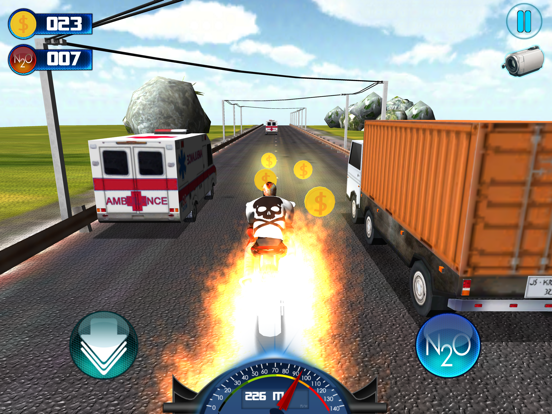 狂野摩托-3D汽车游戏之公路骑手 iPad screenshot