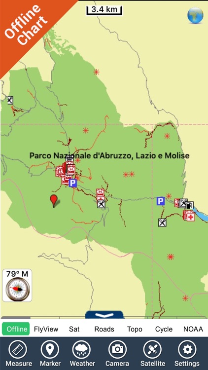 Abruzzo, Lazio e Molise National Park GPS chart