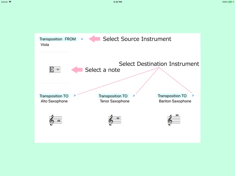 Transposition for iPad