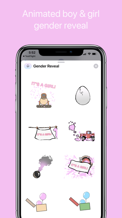 Gender Reveal Stickers Screenshot 2 - AppWisp.com Gender Reveal Stickers Screenshot 2 - AppWisp.com