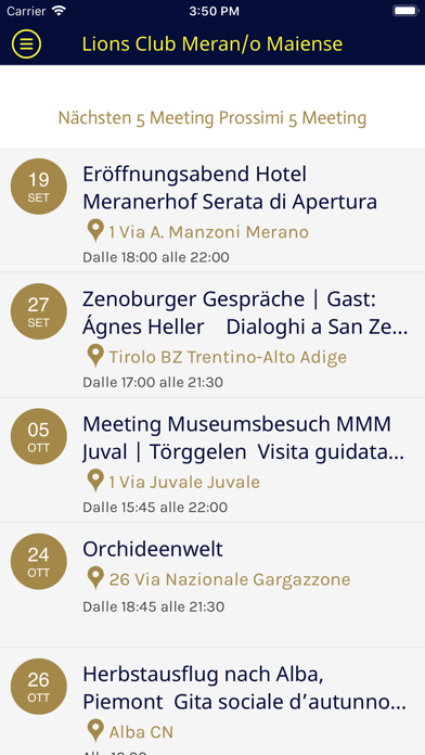 Screenshot #1 pour Lions Club MeranoMeran Maiense