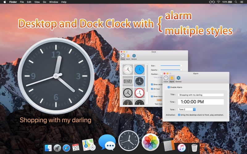 Screenshot #1 pour DDClock - Desktop & Dock Clock