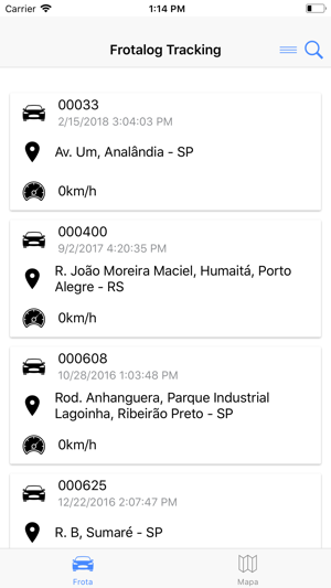 Frotalog Tracking