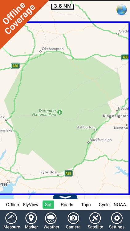 Dartmoor National Park - GPS Map Navigator