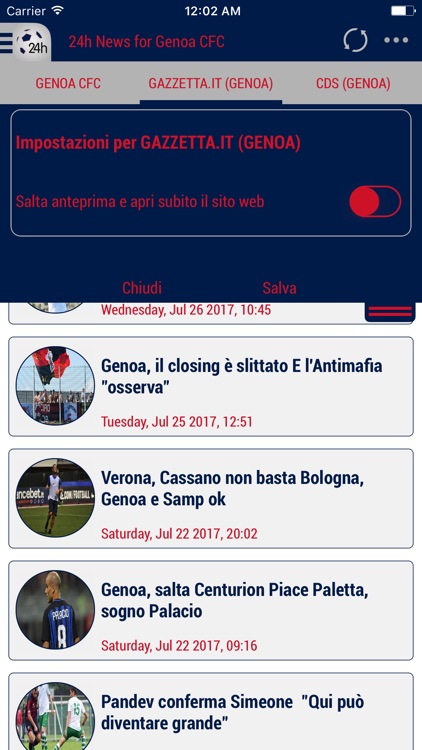 24h News for Genoa CFC