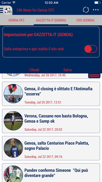 24h News for Genoa CFC