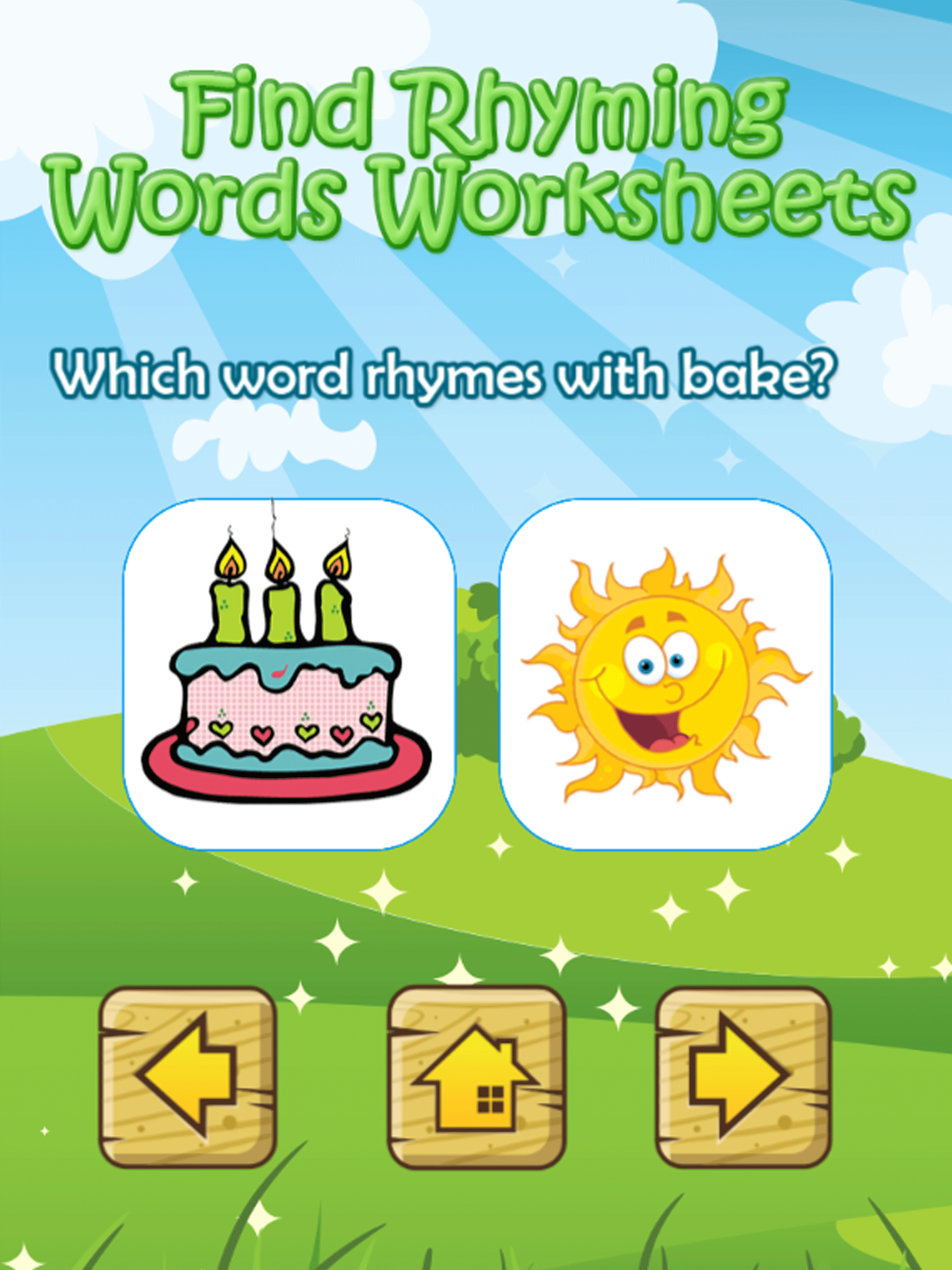 Find Rhyming Words Worksheets