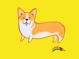 Drinks by MarcyMoji is a hand painted collection of 46 beautiful dog stickers