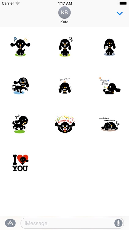 Black Toy Poodle Dog Sticker
