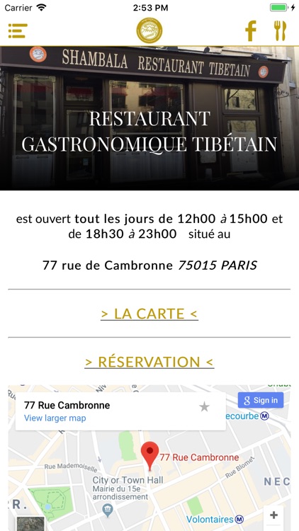 Restaurant Shambala Paris