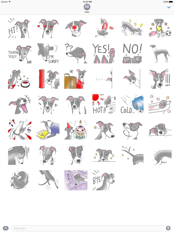 Screenshot #4 pour Italian Greyhound Dog IggyMoji