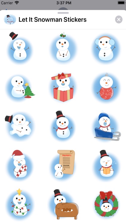Let It Snowman Stickers