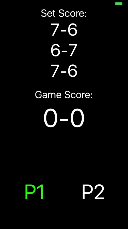 Tennis Scorekeeper App