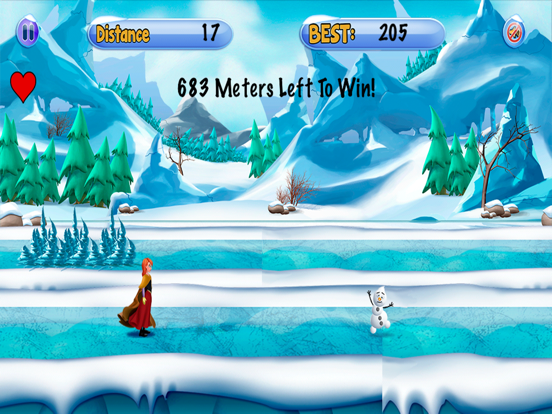 Princess Frozen Runner Game iPad app afbeelding 2
