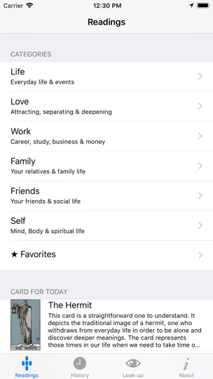 Tarot Lite iPhone Screenshot 4