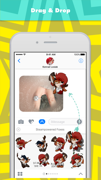 Steampowered Foxes stickers for iMessage iPhone screenshot 5 - Stickers app