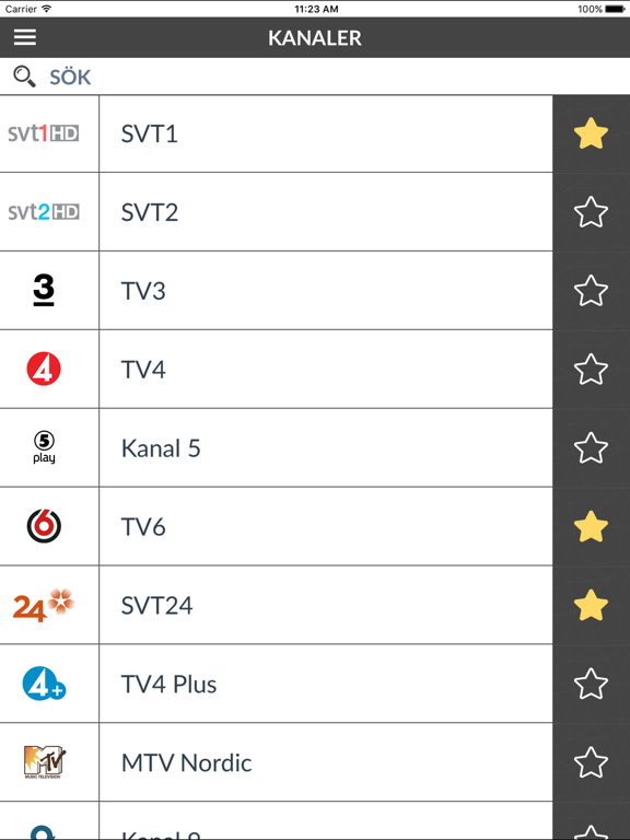 Screenshot #4 pour TV-tablå Sverige (SE)