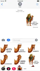 Silk Road Camel Stickers screenshot #2 for iPhone