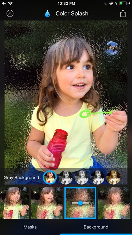 Color Splash + Blur Background