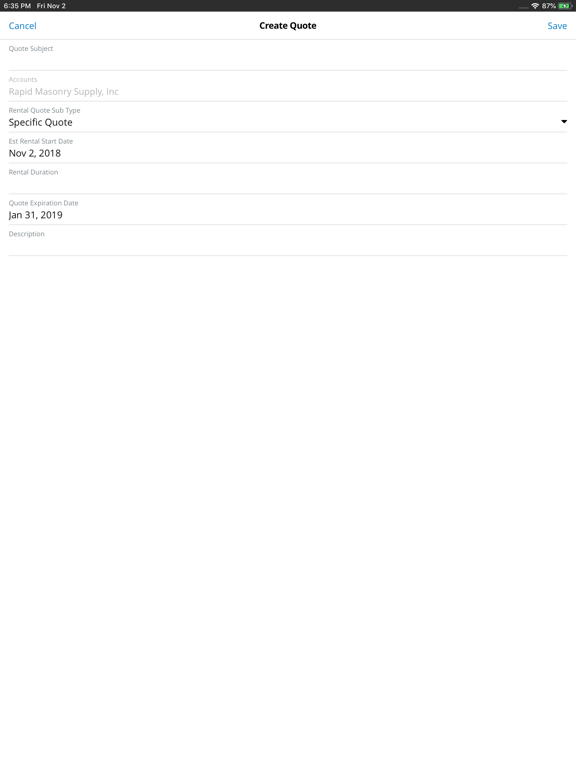 EQD CRM iPad screenshot 8 - Business app