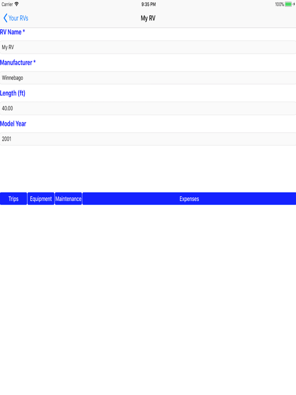 Screenshot #5 pour RV Tracker
