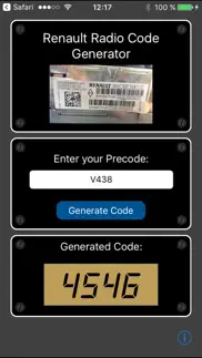 renault radio code generator iphone screenshot 1