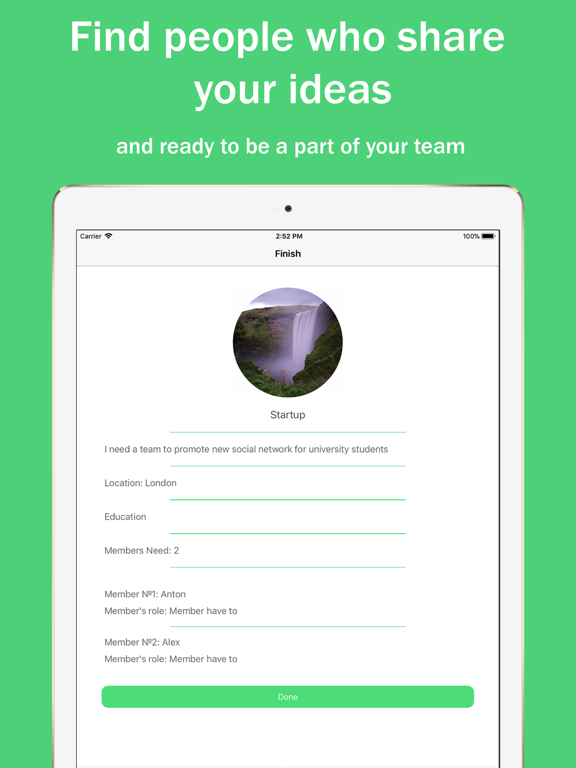 TeamMe iPad screenshot 1 - Productivity app