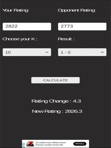 Chess Elo Calculator