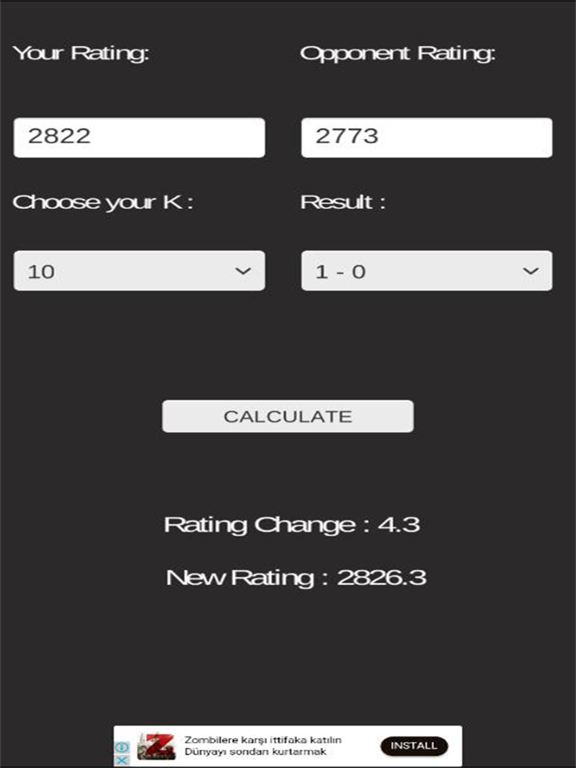 Screenshot #5 pour Chess Elo Calculator