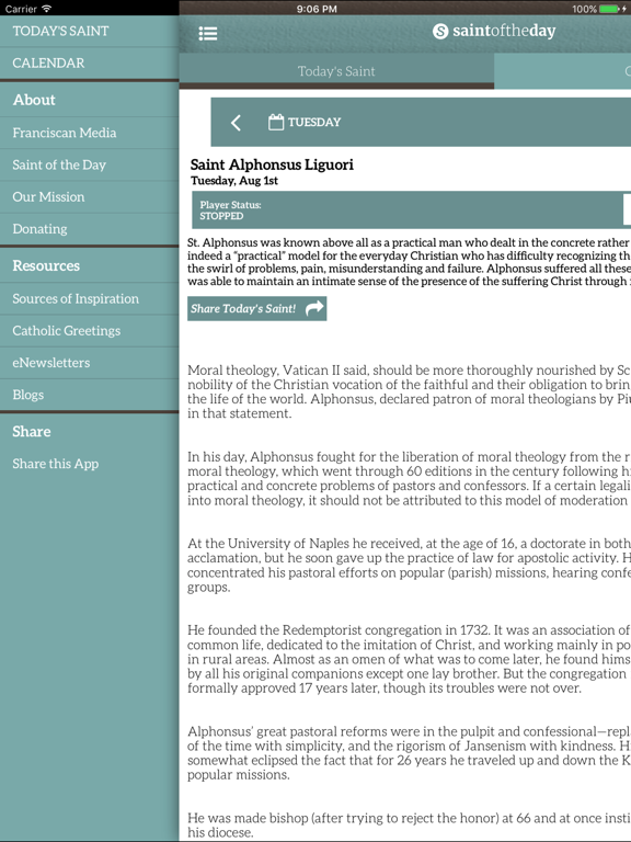 Screenshot #6 pour Saint of the Day