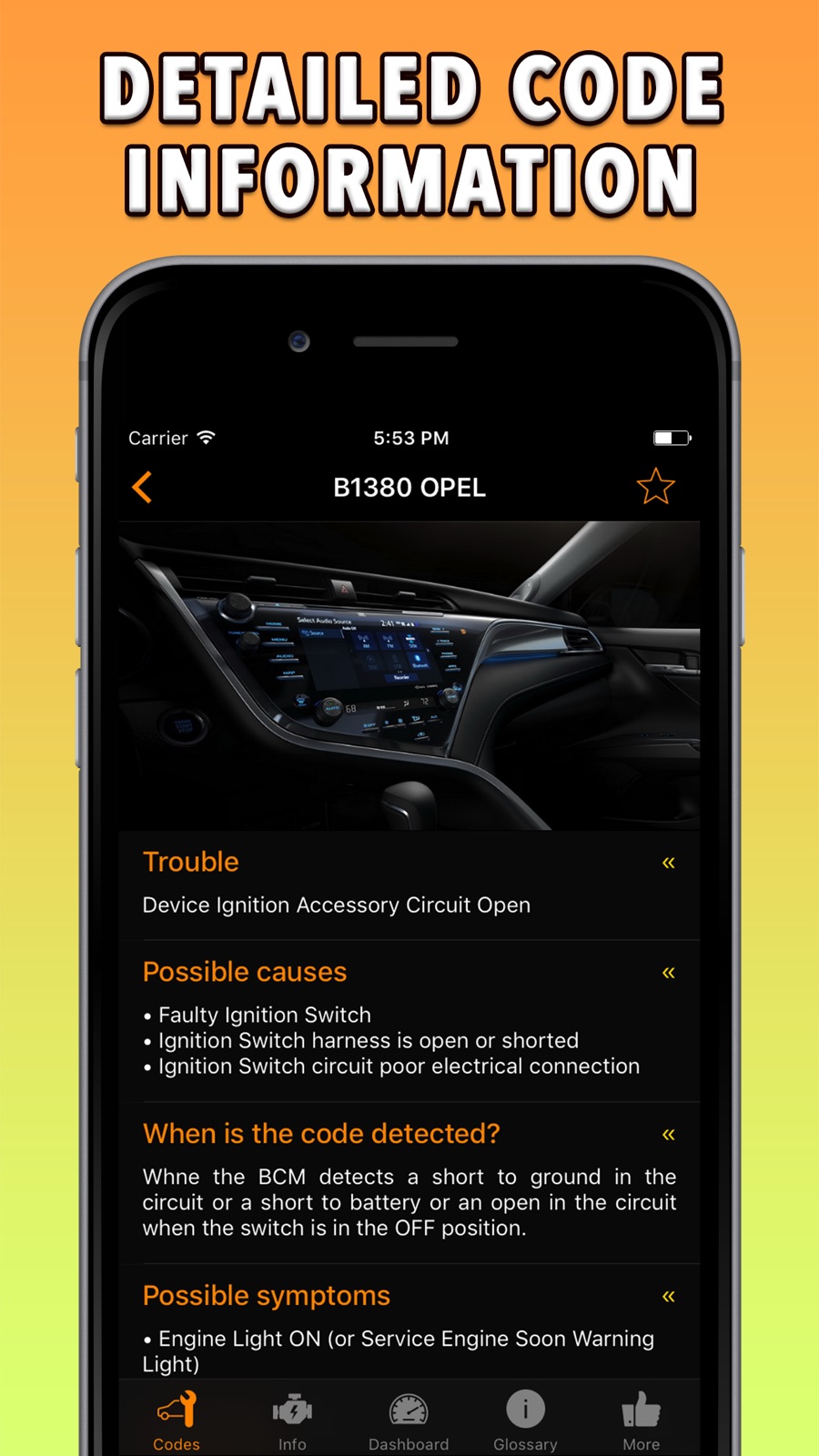 Opel App iphone screenshot 2