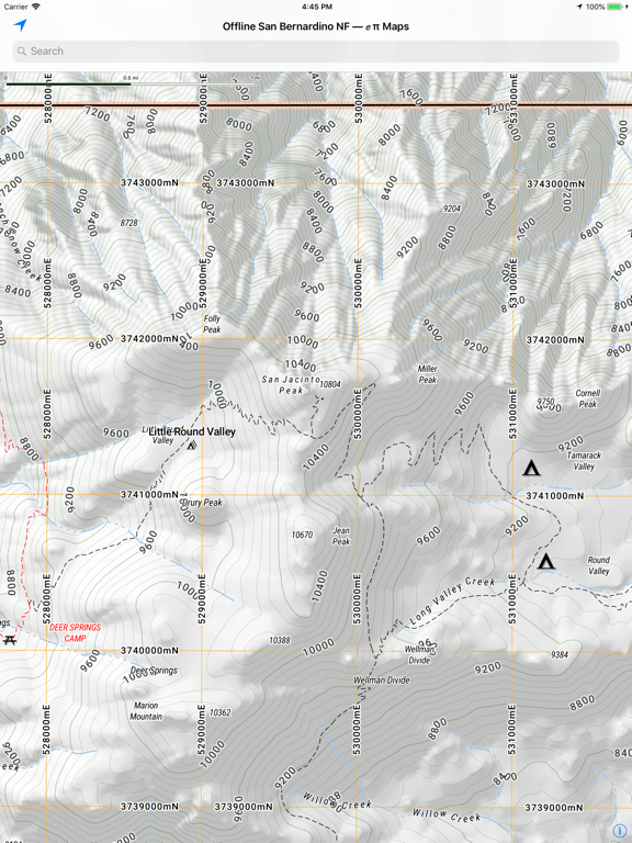 Offline San Bernardino NF iPad screenshot 4 - Navigation app
