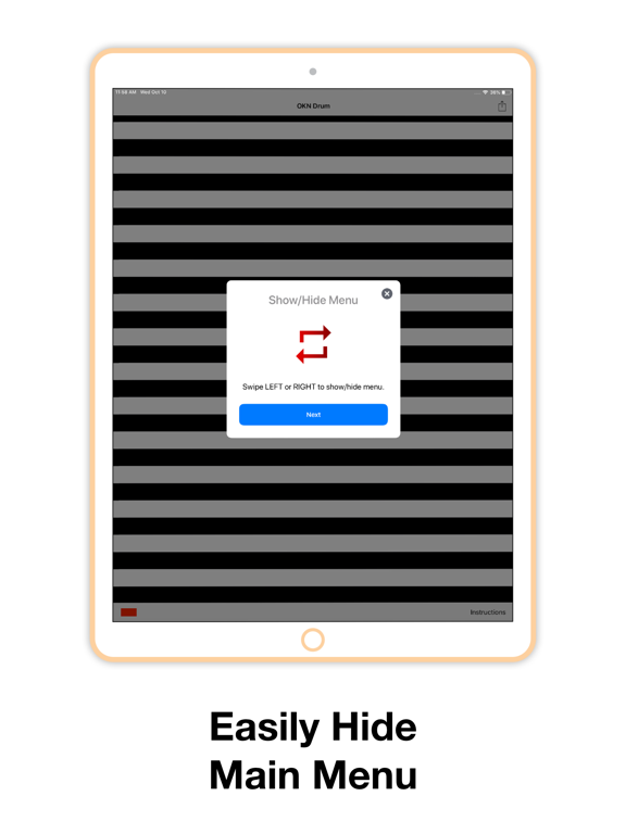 OKNDrum: Optokinetic Drum iPad screenshot 4 - Medical app