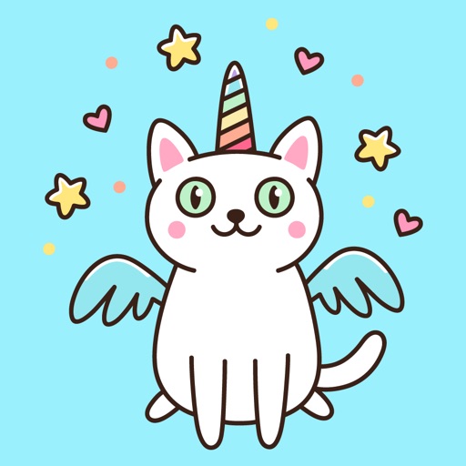 Unicorn Cats Stickers Pack App Icon