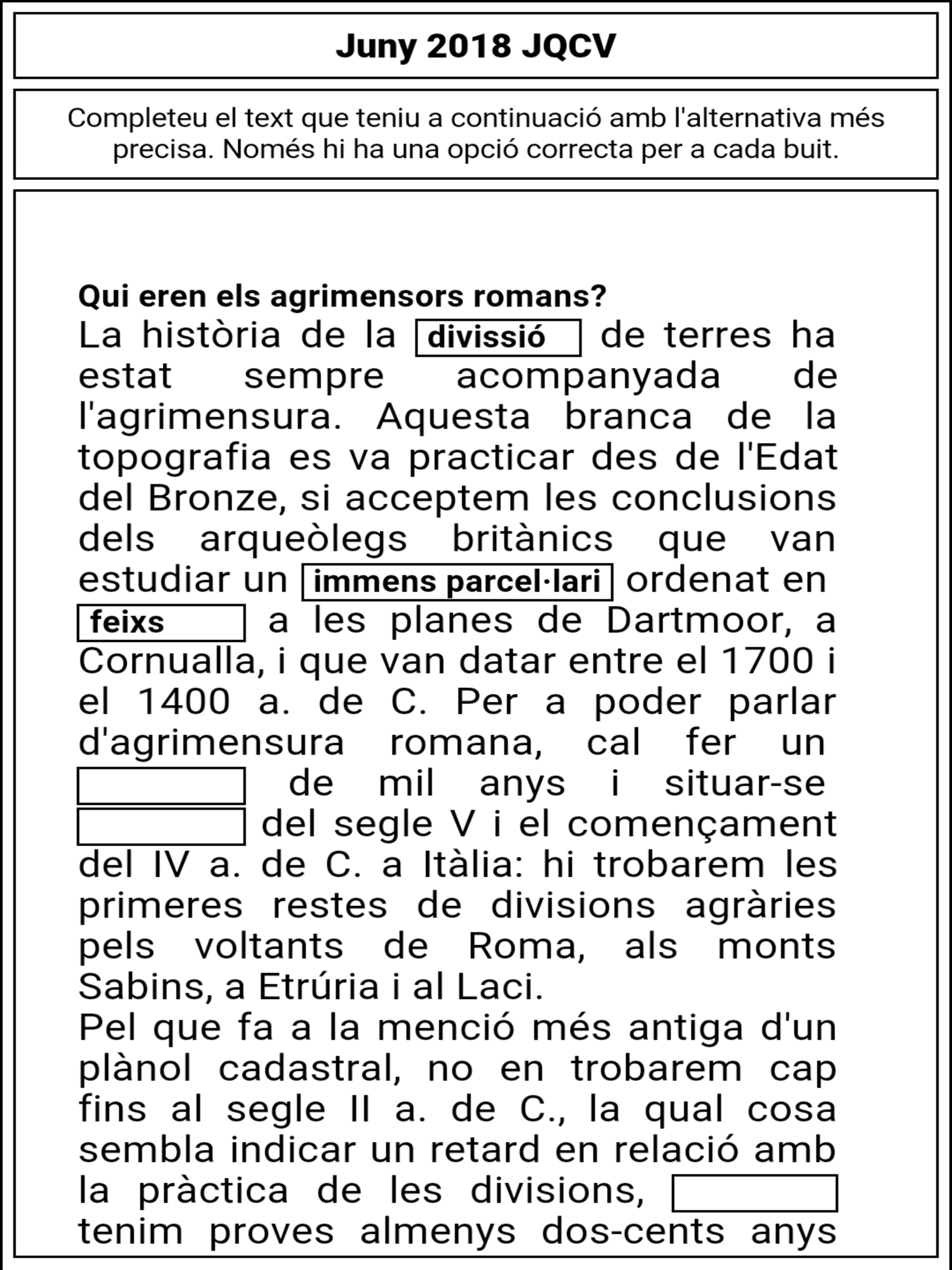 Valencià Prova Grau Mitjà
