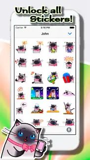 cat stickers: cutie sima iphone screenshot 2