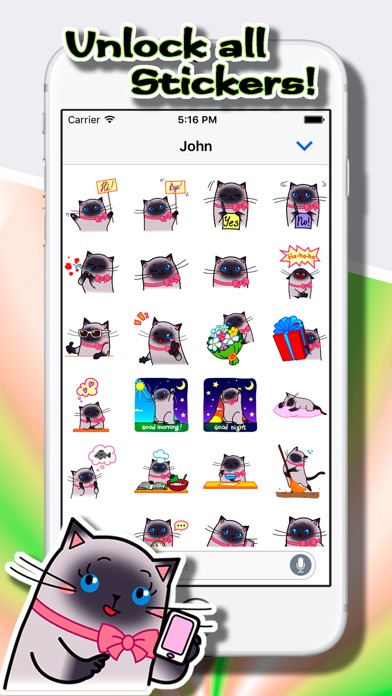 Screenshot of Cat Stickers: Cutie Sima