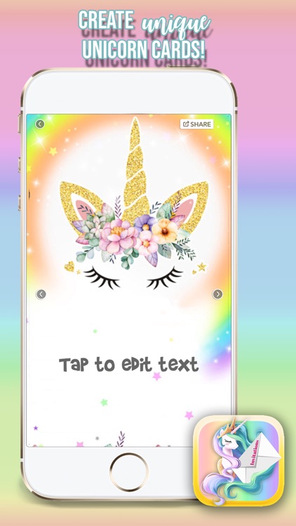 Unicorn Invitations Card Maker screenshot-3