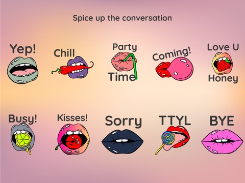 Kiss Lips Dirty Sticker Emojisのおすすめ画像3