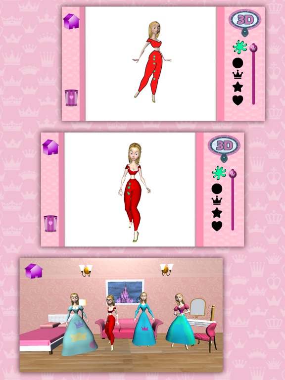 Screenshot #6 pour Princesses livre à colorier 3D - jeu de peinture