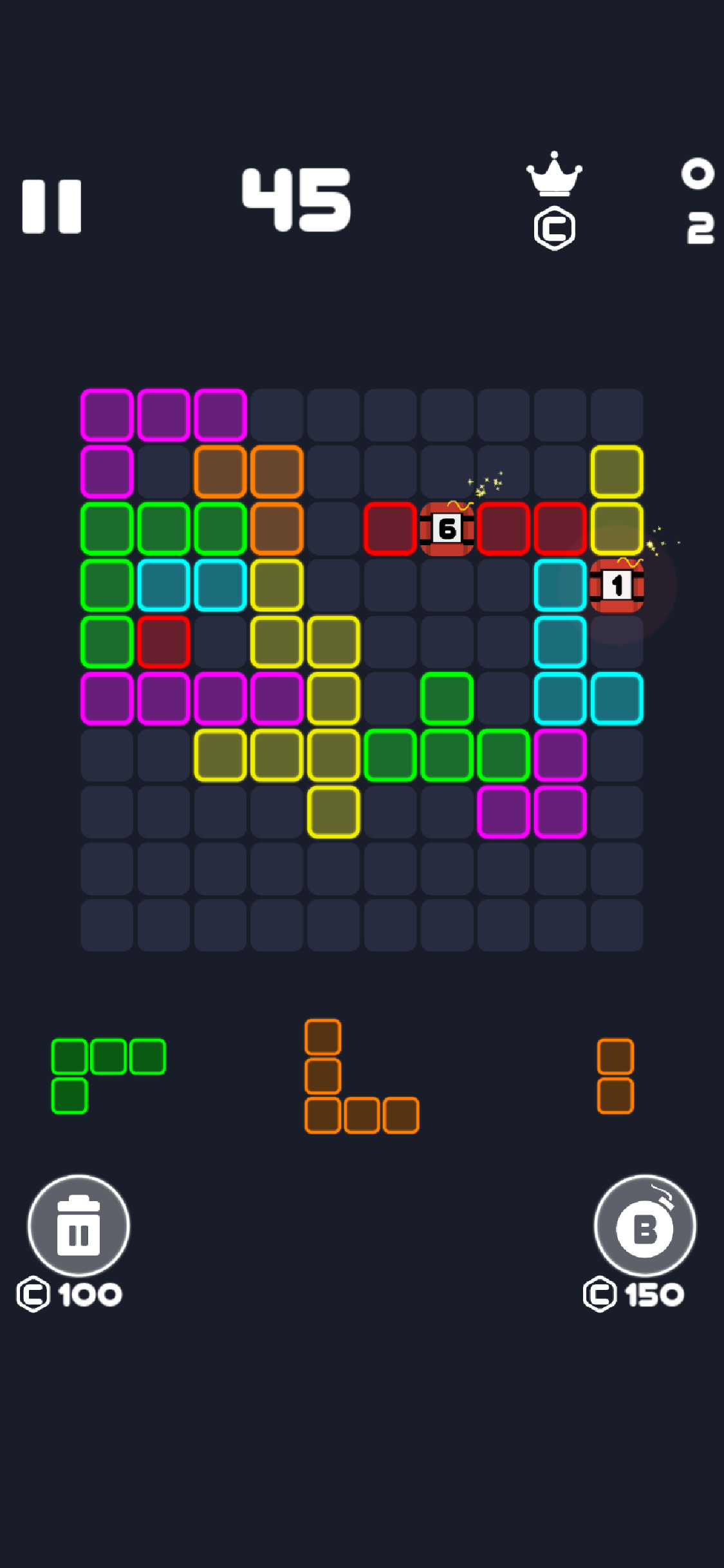 Neon Block Puzzle : Fill Board
