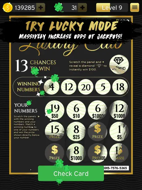 VIP Scratch Cards