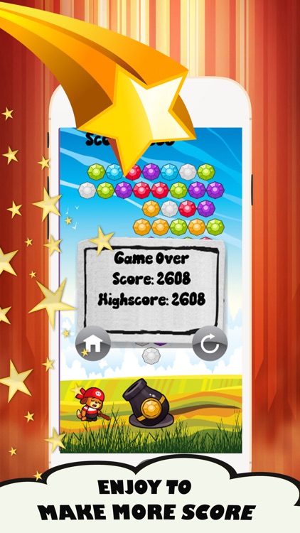 Diamond bubble mania: Bubbles ball shooter games