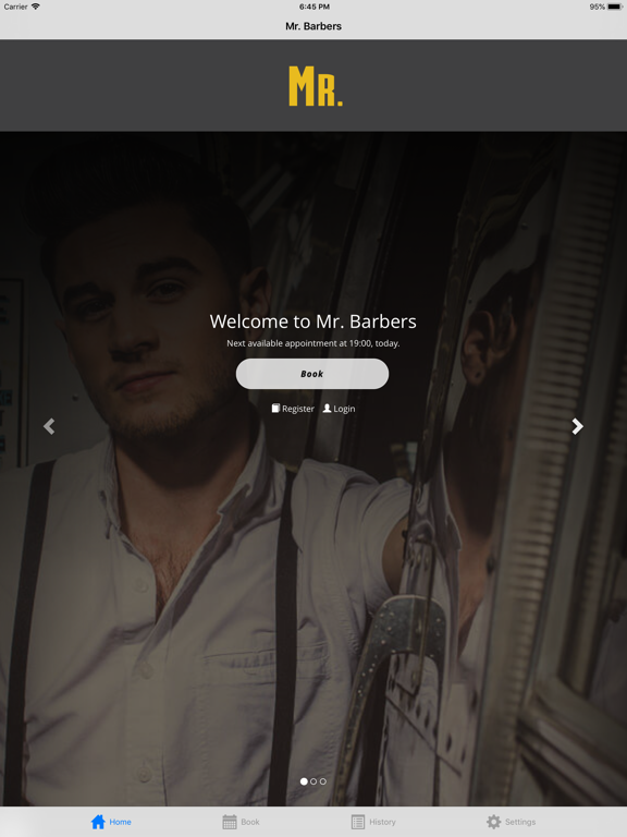 MR. Barbers iPad screenshot 1 - Lifestyle app