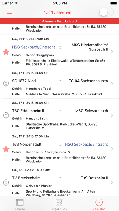 Eintracht Frankfurt Handball Screenshot