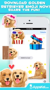 Golden Retriever Dog Emoji screenshot