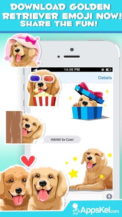 Golden Retriever Dog Emojiのおすすめ画像5