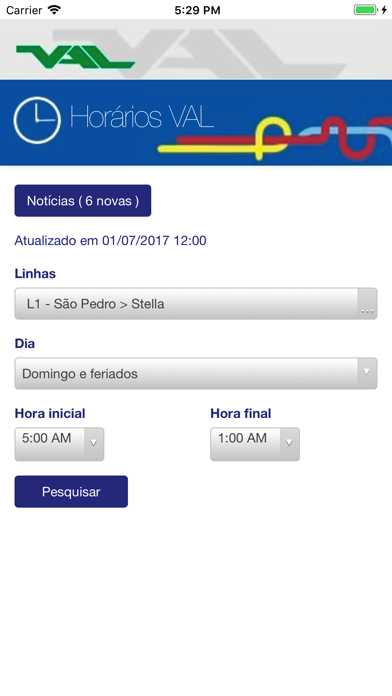 Screenshot #1 pour Horários Val